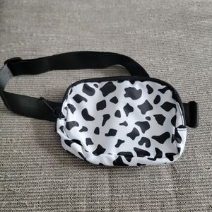 Cow print belt bag